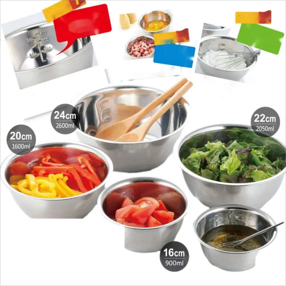 5-Pc Stainless Steel Mixing Bowls Set – Nesting Bowls for Home