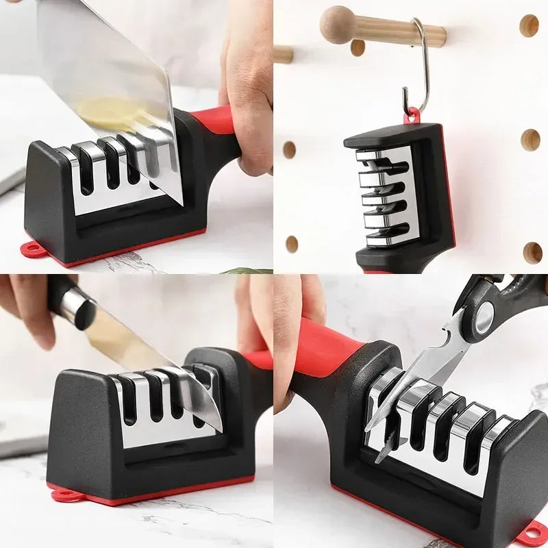 3-in-1 Kitchen Knife Sharpener with Non-Slip Base - My Dream Kitchen