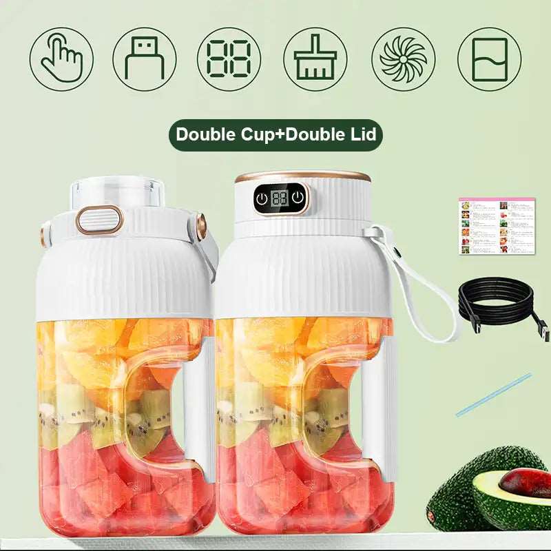 Portable Juicer Cup with USB & Digital Display