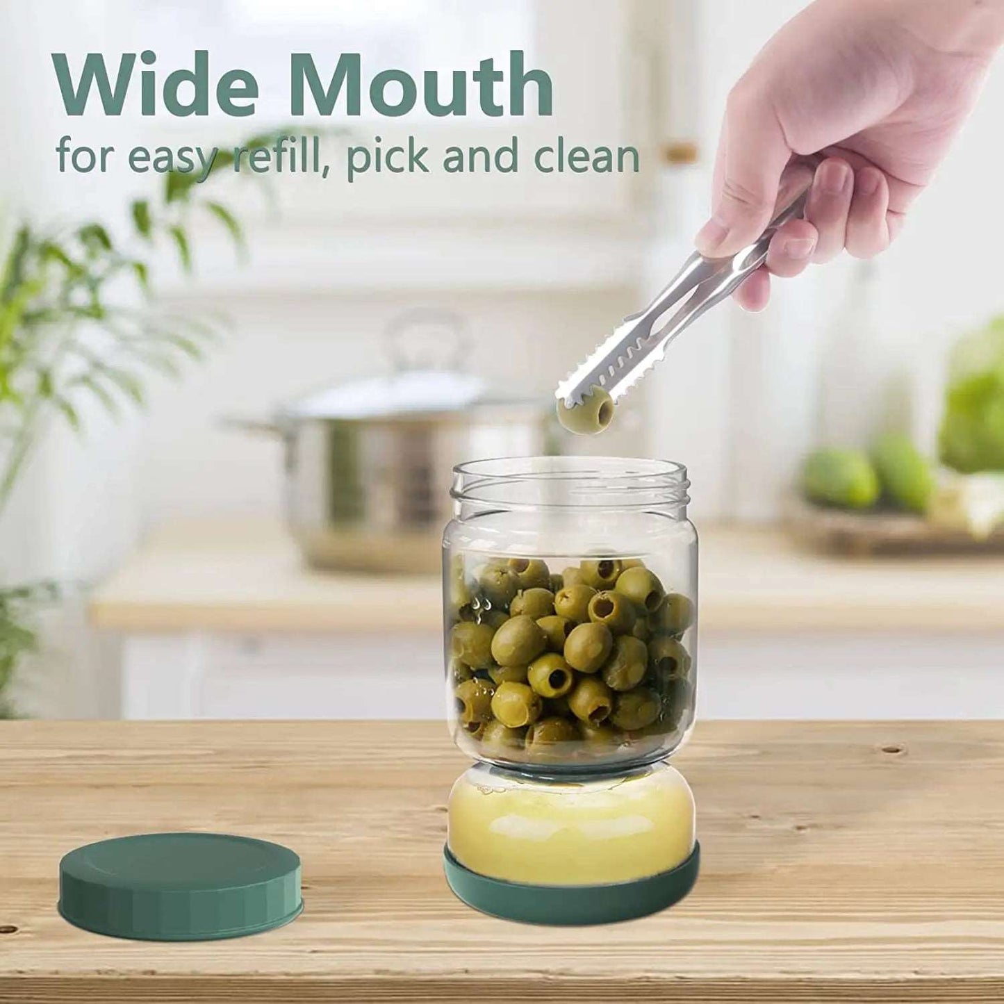 Glass Pickle Jar with Strainer Lid – Versatile Food Storage Container for Fermentation