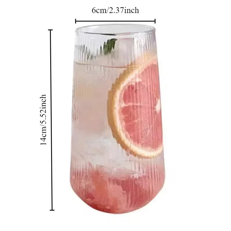 500ml Vertical Stripes Heat-Resistant Drinking Glass