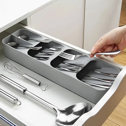 Space-Saving Cutlery & Knife Organizer Tray - My Dream Kitchen