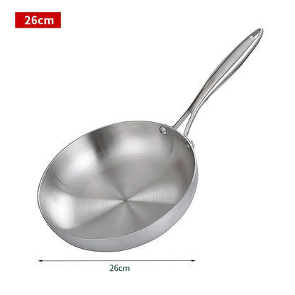 304 Stainless Steel Frying Pan – Nonstick Performance Without Coating for Gas & Induction Cooking