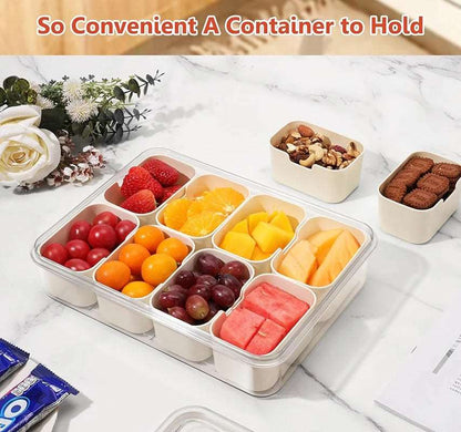 Portable Divided Serving Tray with Lid – Snack Box for Parties & Picnics - My Dream Kitchen