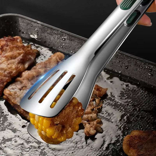 Non-Slip Stainless Steel Food Tongs – Versatile Kitchen and BBQ Tool