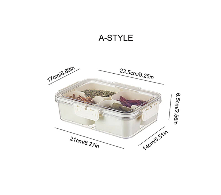 Portable Divided Serving Tray with Lid – Snack Box for Parties & Picnics - My Dream Kitchen