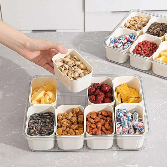 Portable Divided Serving Tray with Lid – Snack Box for Parties & Picnics - My Dream Kitchen