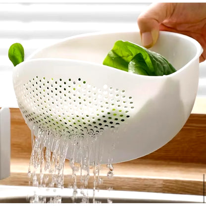 2-in-1 Rice Strainer and Bean Washer – Versatile Colander for Vegetables and Fruits